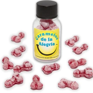 DIABLO PICANTE - 12 PENISFÃRMIGE JOY-BONBONS ERDBEERE/KIRSCHE